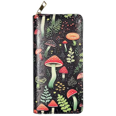 Mushroom Large Digital Print Purse